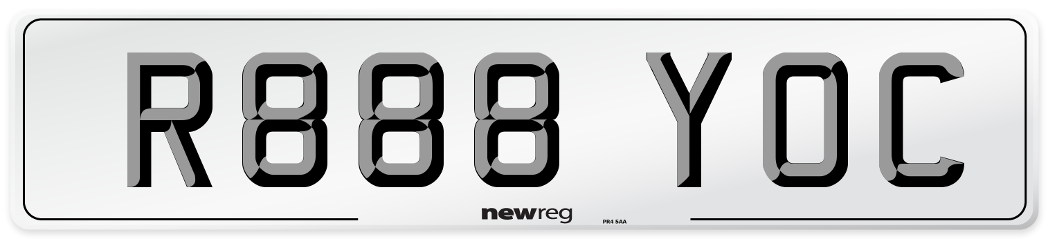 R888 YOC Number Plate from New Reg